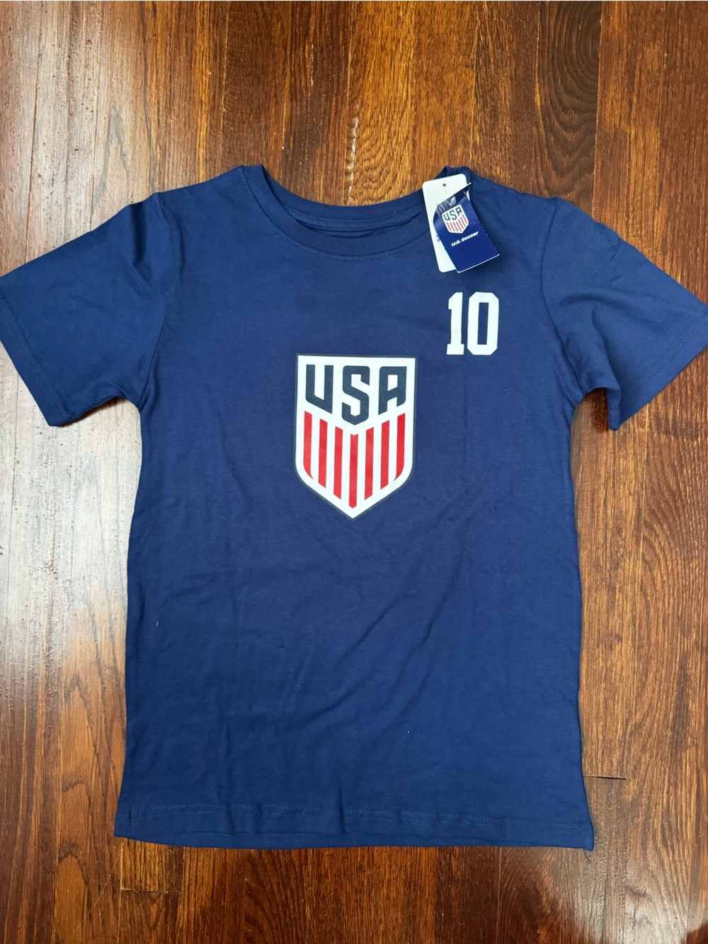 Team USA Soccer Youth Navy Short Sleeve Tee - Size L 100% cotton